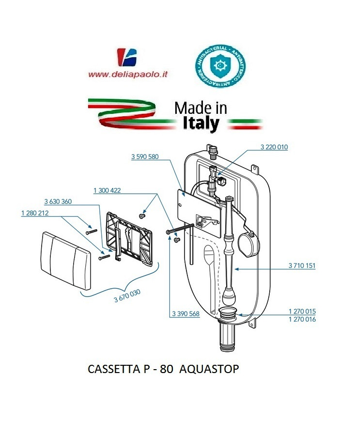 PLACCA FAIS BIANCA P 80 AQUASTOP - DORA AQUASTOP