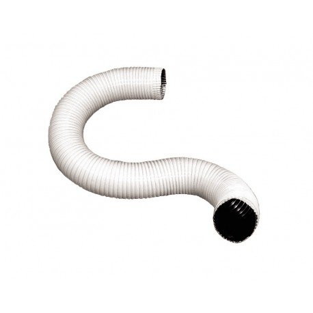 Tubo fumi flessibile estensibile alluminio naturale 220 mm da 1 a 3 mt 