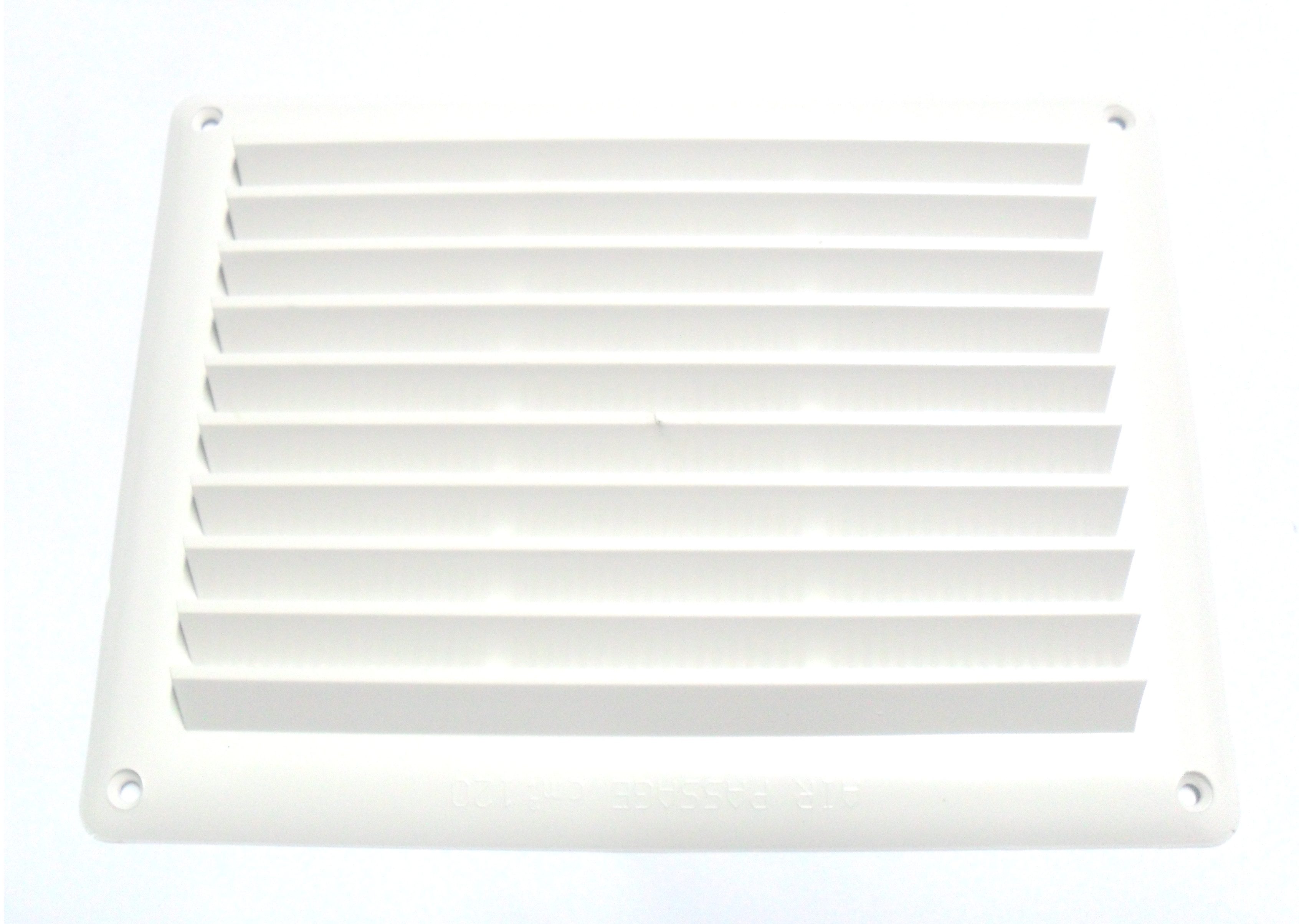 Griglia di aerazione in plastica ABS bianca per fori da diam. 80 mm a 125 mm
